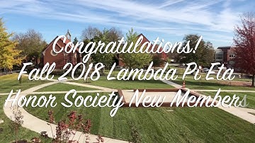 Congrats New Lambda Pi Eta Honor Society Members