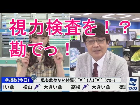 2022/06/21　高山奈々　勘で視力検査を受ける二人　NanaTakayama