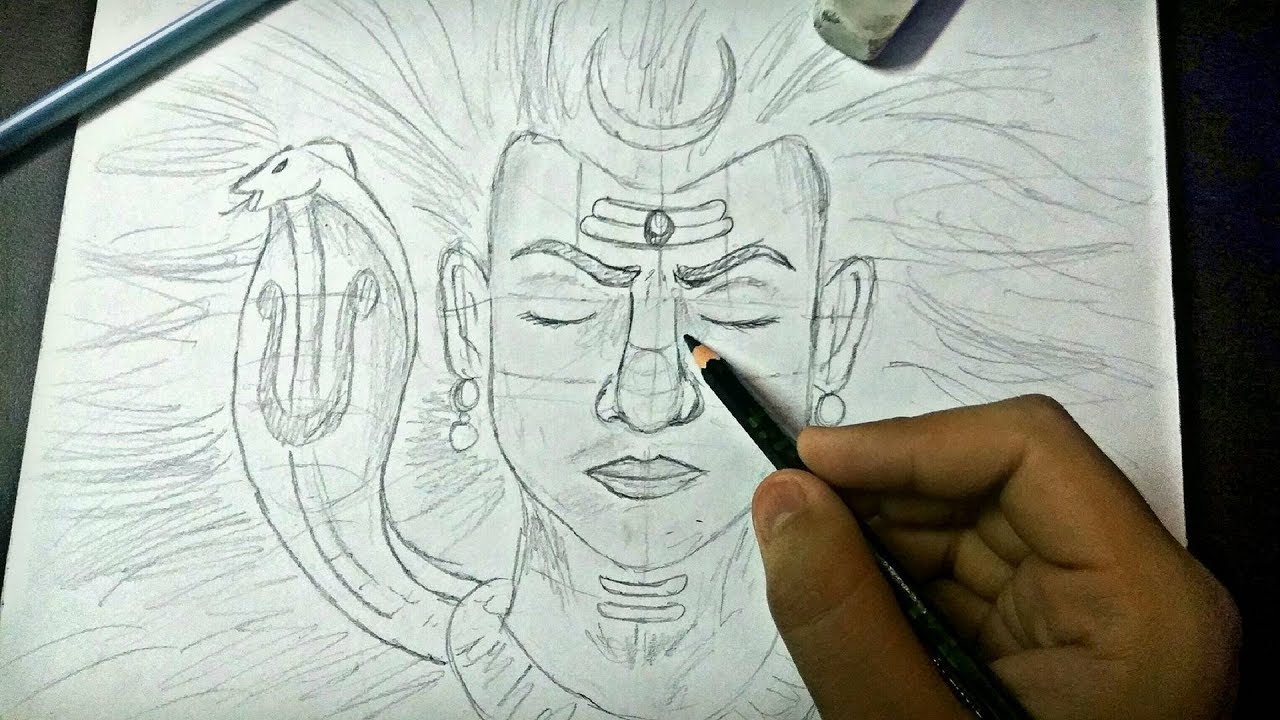 Lord Shiva Easy Drawing - art-probono