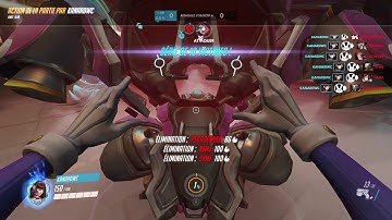 (OW Ranked Gold / Platinium) TP Bomb Dva 5+1 kills (w/ Rein + Dva + Sym)