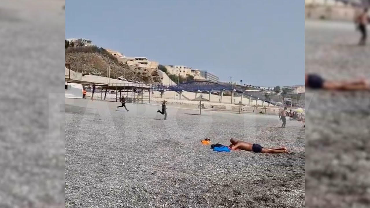 Rescates en el mar y carreras en la playa: así buscan llegar a Ceuta
