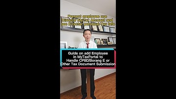 Guide on add Employee in MyTax Portal