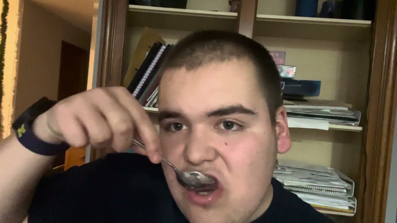 Eating Gluten-free stuffing and rice and drinking water ￼