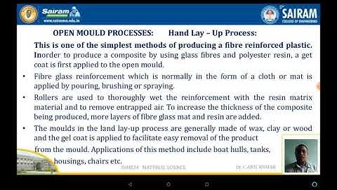 Lecture video_18ME34_Module4_ Open Mould Process_ Dr.C Anil Kumar