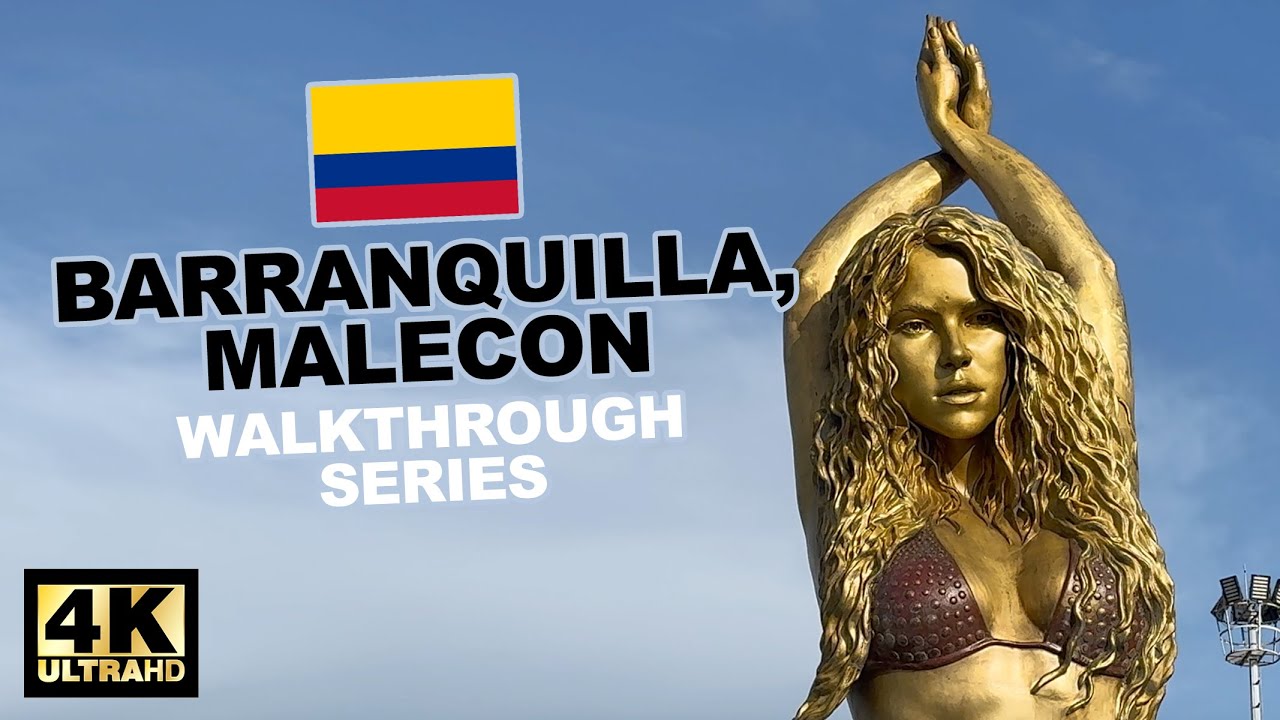 🇨🇴 BARRANQUILLA MALECÓN (Barranquilla, Colombia) | 4K WALKTHROUGH SERIES (From Shakira Statue) 🇨🇴