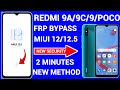 Redmi 9A Frp Bypass Miui 12 | Redmi 9A Google Account Bypass | Mi 9A Google Id Remove | Poco