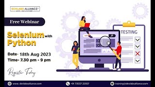 Free Webinar on Selenium with Python Wealth