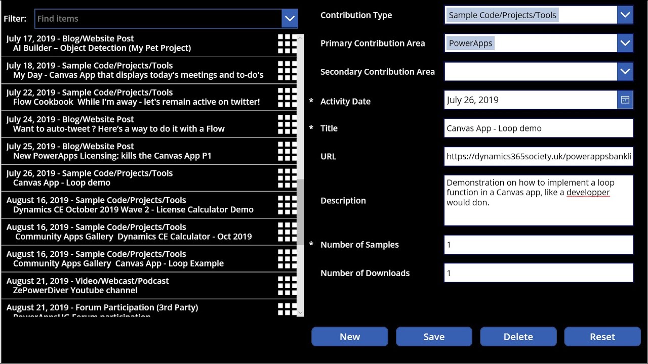 Contribution tracker Canvas App - YouTube