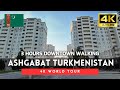 🇹🇲Turkmenistan 4k walk - 3 Hours Ashgabat 4K Downtown Walking Tour｜Nov 2024