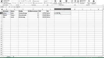 Wie füge ich 2 Spalten in Excel zusammen?