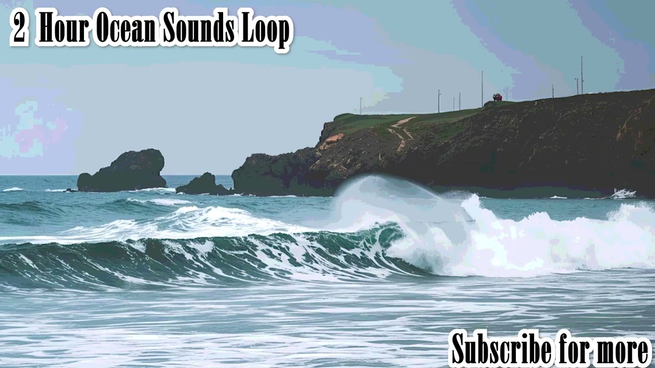 Peaceful Ocean Sounds for Sleeping, Studying & Stress Relief (2 Hours) 🌊