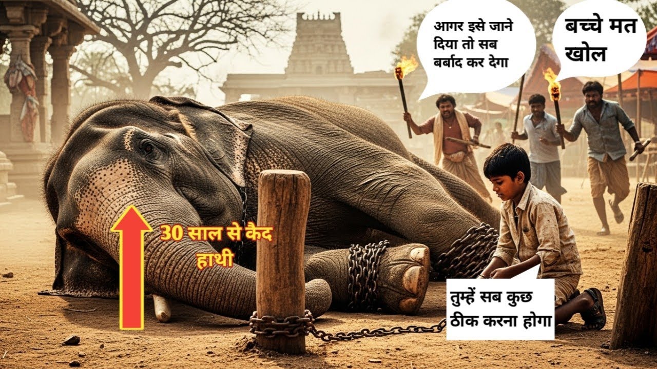 करोडपति ने हाथी को 40 सालो तक चैन से बाँध कर रखा गया... गरीब लड़के ने कर दिया रिहा, फिर | 
