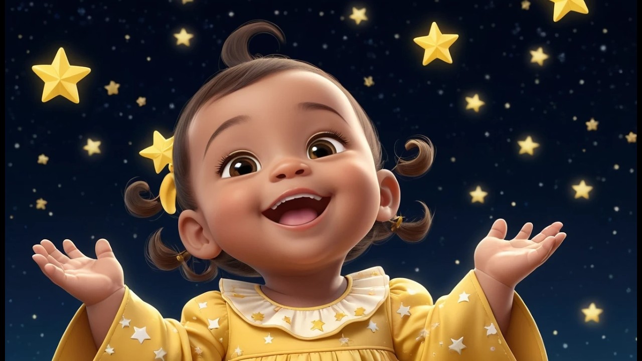 Seven Little Stars Glow and Glitter | Popular Nursery Rhyme | Educational Kids Songs