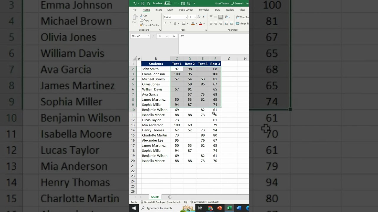 How to write the same word in many cells in Excel 
