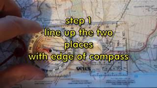 How to take a compass bearing on a map #mapreading #compass #bearings #navigation