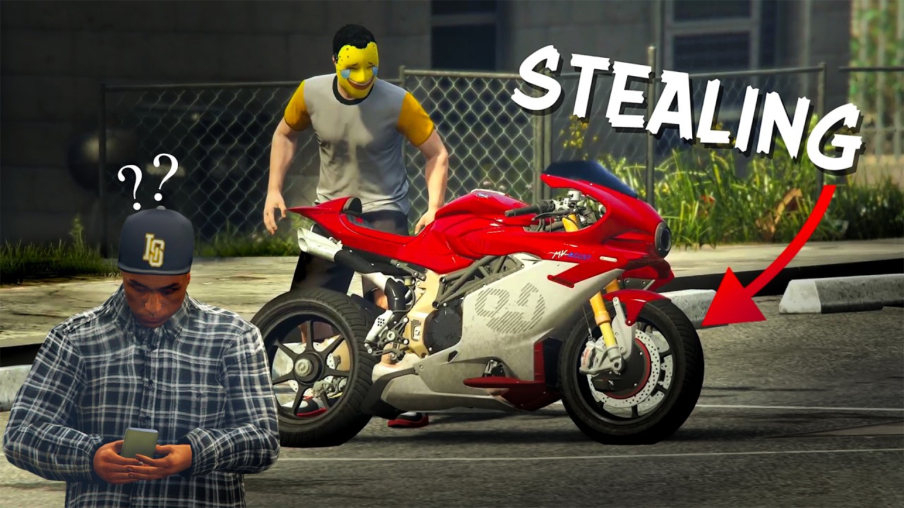 Stealing Big Bike from Most Wanted Gang in GTA 5 RP