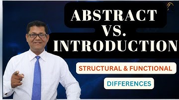 Abstract vs Introduction | Key Differences |By Dr.Prashant Singh | Research Samadhan | #phdresearch