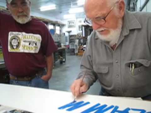 Bill Riedel Sr., hand letters w/ Alan Johnson at J...