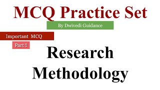 1 | Research Methodology MCQ | business research methods mcq  | mcq on research methodology