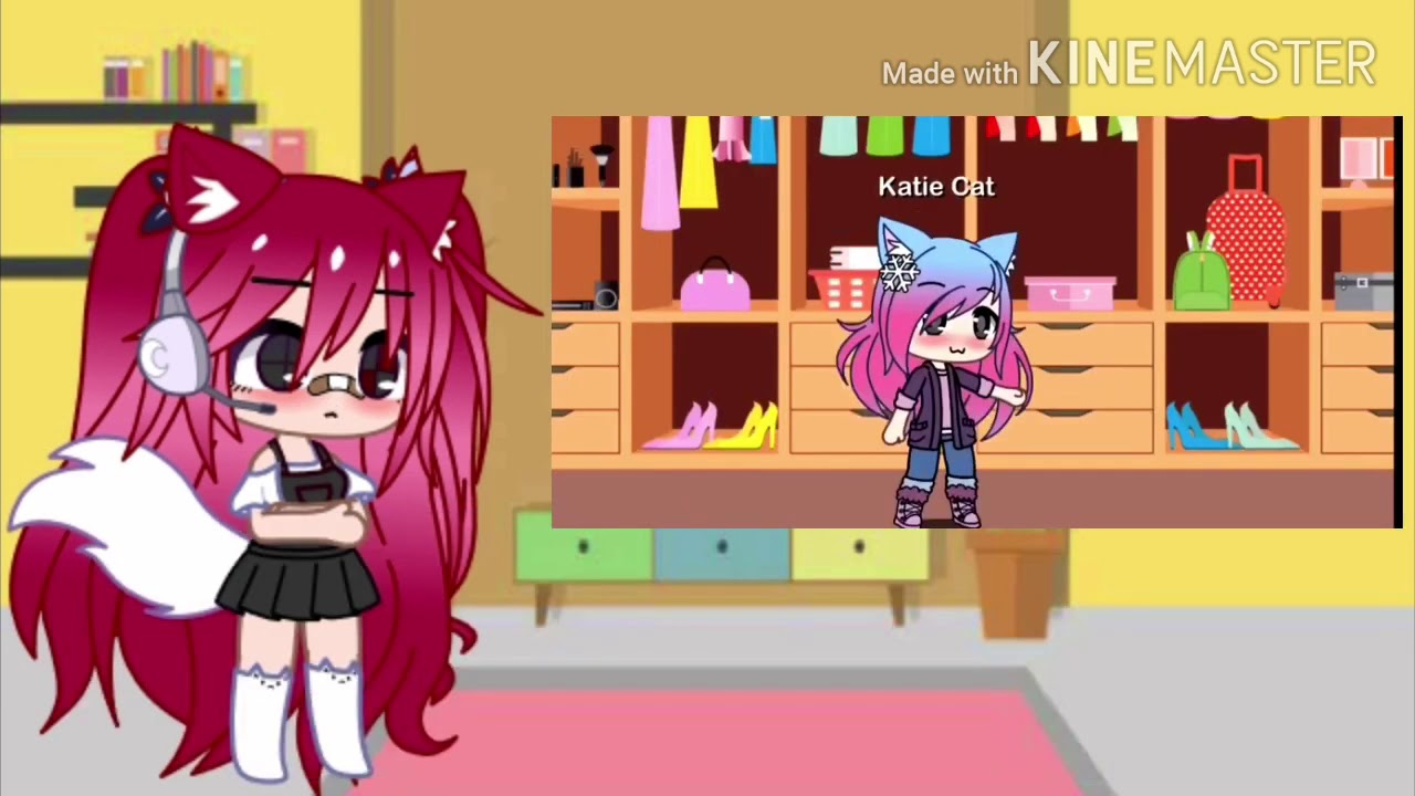 React to katie cat gacha "stop lesbophillia" YouTube