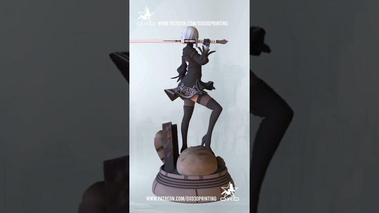 2B Nier Automata with Base Collectible 3D Print