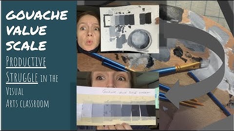 Creating a 9 Color Gouache Value Scale - Modeling the Productive Struggle