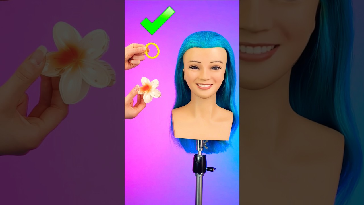 Einfache Haarklammer Frisur 😍🩷 #haarklammer #frisur #frisuren #frisurentutorial #haare #shorts