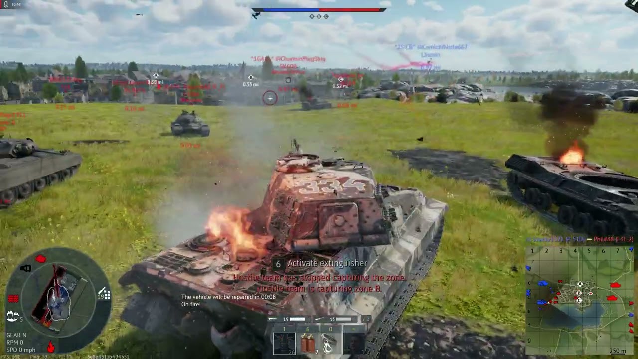 War Thunder custom battles gameplay tiger 2 bf 109 and more enjoy!