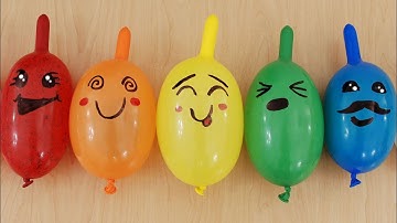 Funny Balloons Slime Making - Kawaii Crunchy Slime