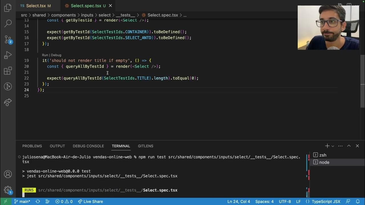 #react [Aula 81] - Teste unitário do componente Select - YouTube