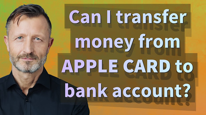 Can i transfer money from apple card to bank account