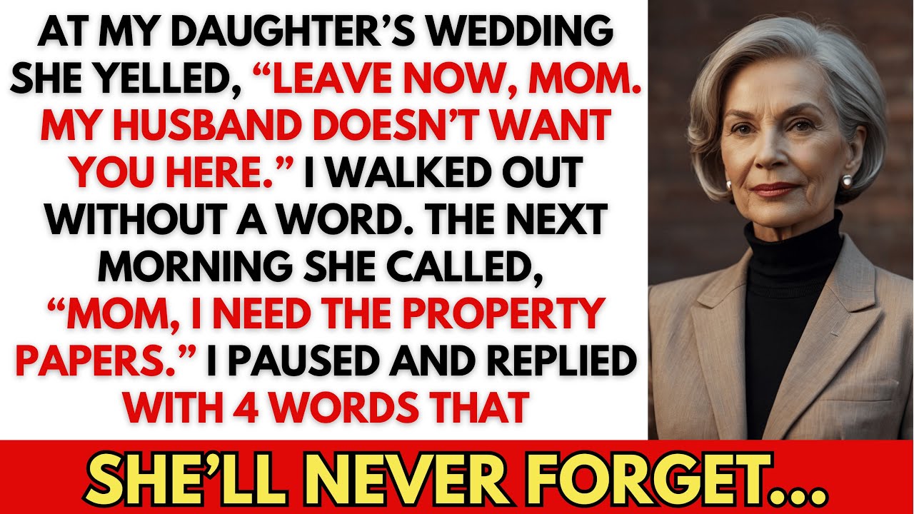 Дочь выгнала меня со своей свадьбы, а на следующее утро потребовала отдать документы на мою собст...