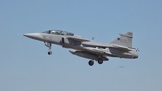 3 Saab Jas-39Cd Gripen Swedish Air Force Arrival At Raf Fairford Riat 2018 Airshow