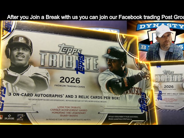 MASSIVE 1/1 JUST HIT 🚨 2026 Topps Tribute Baseball 4 Box Break #2