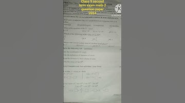 class 9 second term exam math 2 question paper 2024