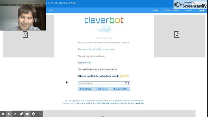 SPEAKING TO AN INTERNET ROBOT?
