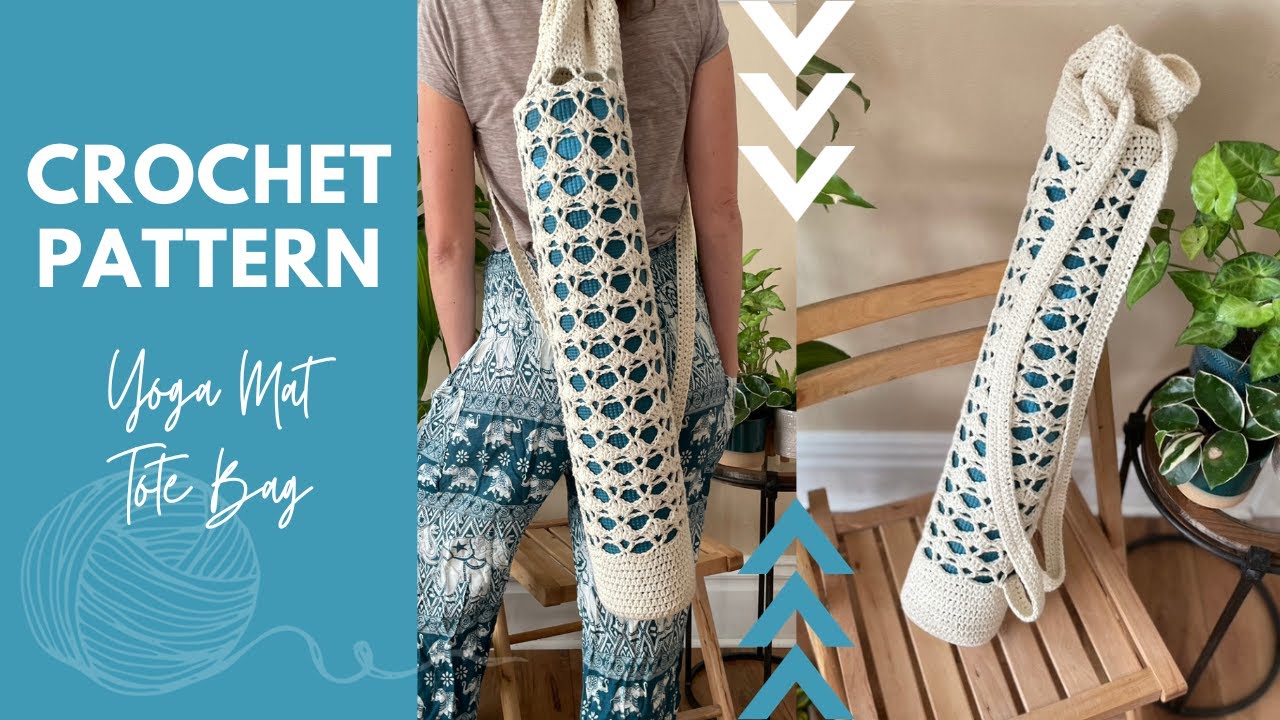 Yoga Mat Tote Bag - Free Crochet Pattern 