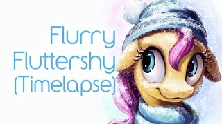 Flurry Fluttershy (Timelapse, and Wallpaper Release!)