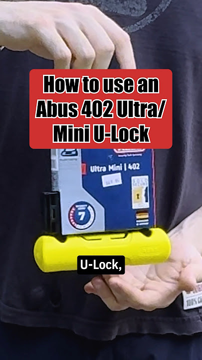 How to use an Abus 402 Mini or Ultra U-Lock 🤔🔐🛴🚴‍♂️ #lock #locks #bike #scooter