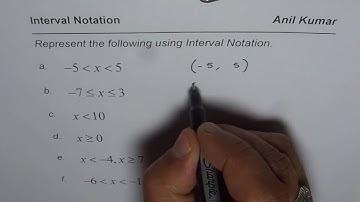 Practice to Write Inequality with Interval Notation
