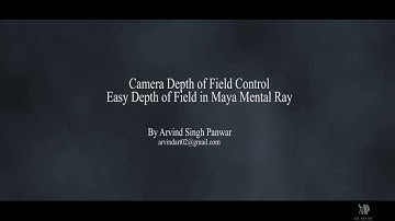 Easy Depth of Field in Maya
