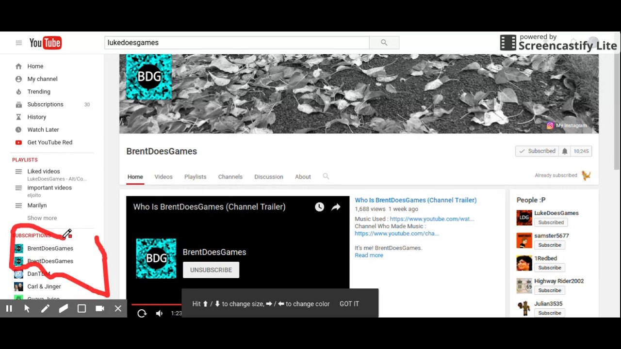 I subed brentdoesgames 2 times!