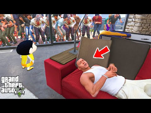 Shinchan and Franklin Surviving Zombie Outbreak Inside Franklin's House in GTA 5!