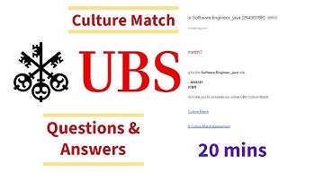 UBS  Culture Match Answers 🥰 | Live Assessment |Software Engineer | Instant Exam Link | Exam Answers
