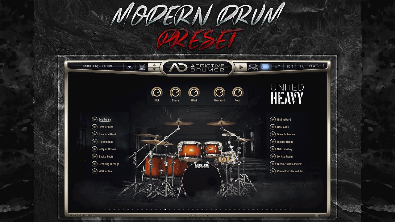 Addictive Drums 2 Modern drum preset United HEAVY YouTube