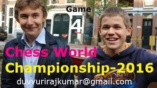 2016 FIDE World Chess Championship Game 4 Karjakin vs Carlsen