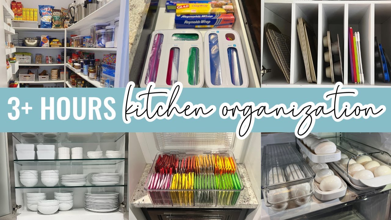 3+ HOURS OF KITCHEN ORGANIZATION // Ultimate Kitchen Organization Motivation + Pantry & Fridge