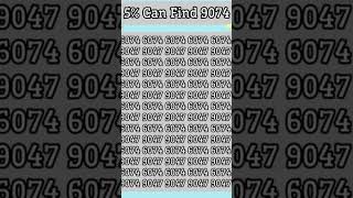 Only 5% Can Find 9074 In 5 Sec. Eyetest