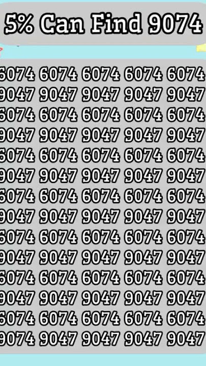 Download lagu Only 5% can find 9074 in 5 sec. #find #try #oddoneout #puzzletime eyetest