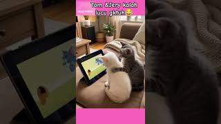 Gak Nyangka! Reaksi Dua Anak Kucing Nonton Tom &amp; Jerry Hashtag:#kucinglucu#anakucing#tomandjerry